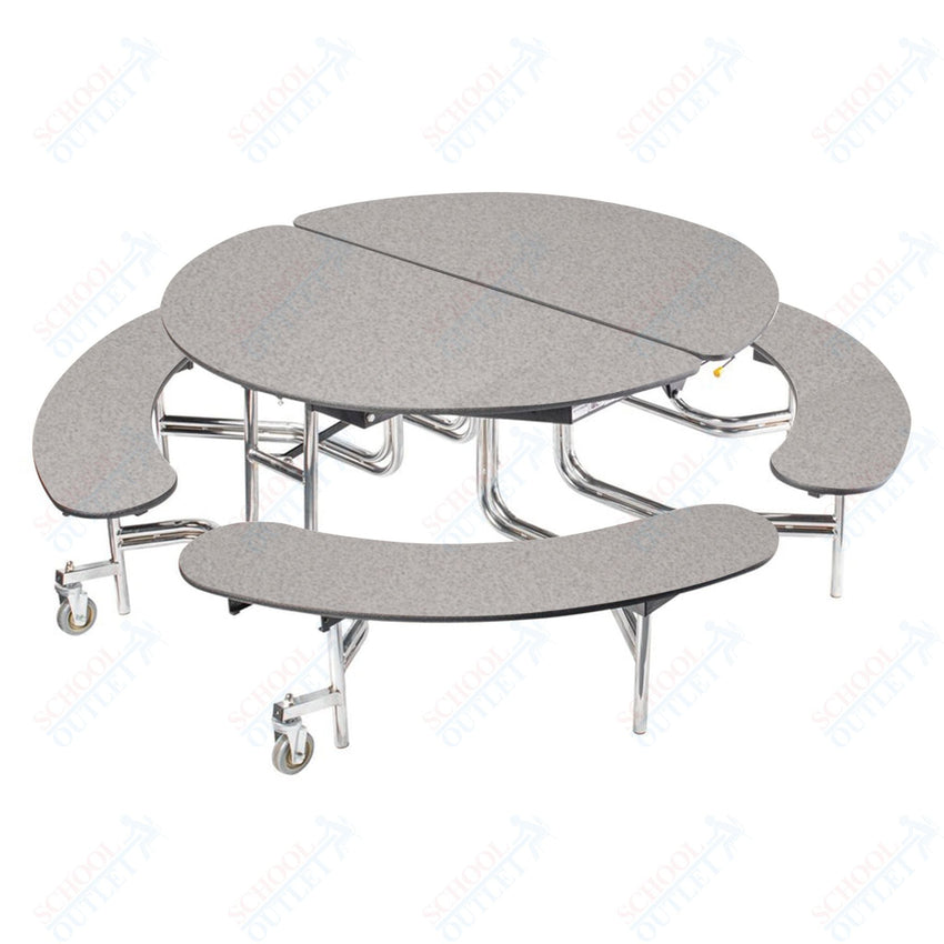 NPS Mobile Cafeteria 60" Round Bench Unit - Seats 8 - 12 (National Public Seating NPS - MTR60B) - SchoolOutlet