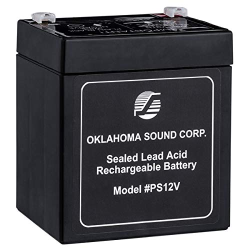 Oklahoma Sound Power Sonic 12 Volt 5 - Amp Rechargeable Battery (OKL - PS12V) - SchoolOutlet