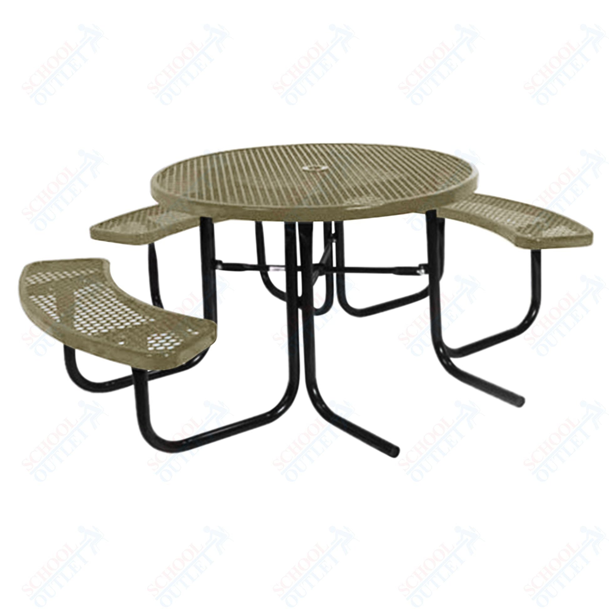 UltraPlay 46" ADA 3 - Seat Round Outdoor Picnic Table - SchoolOutlet