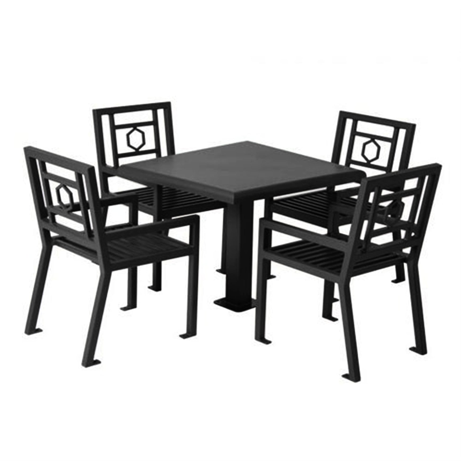 UltraPlay 36" Huntington Outdoor Square Table with 4 Chair set - SchoolOutlet