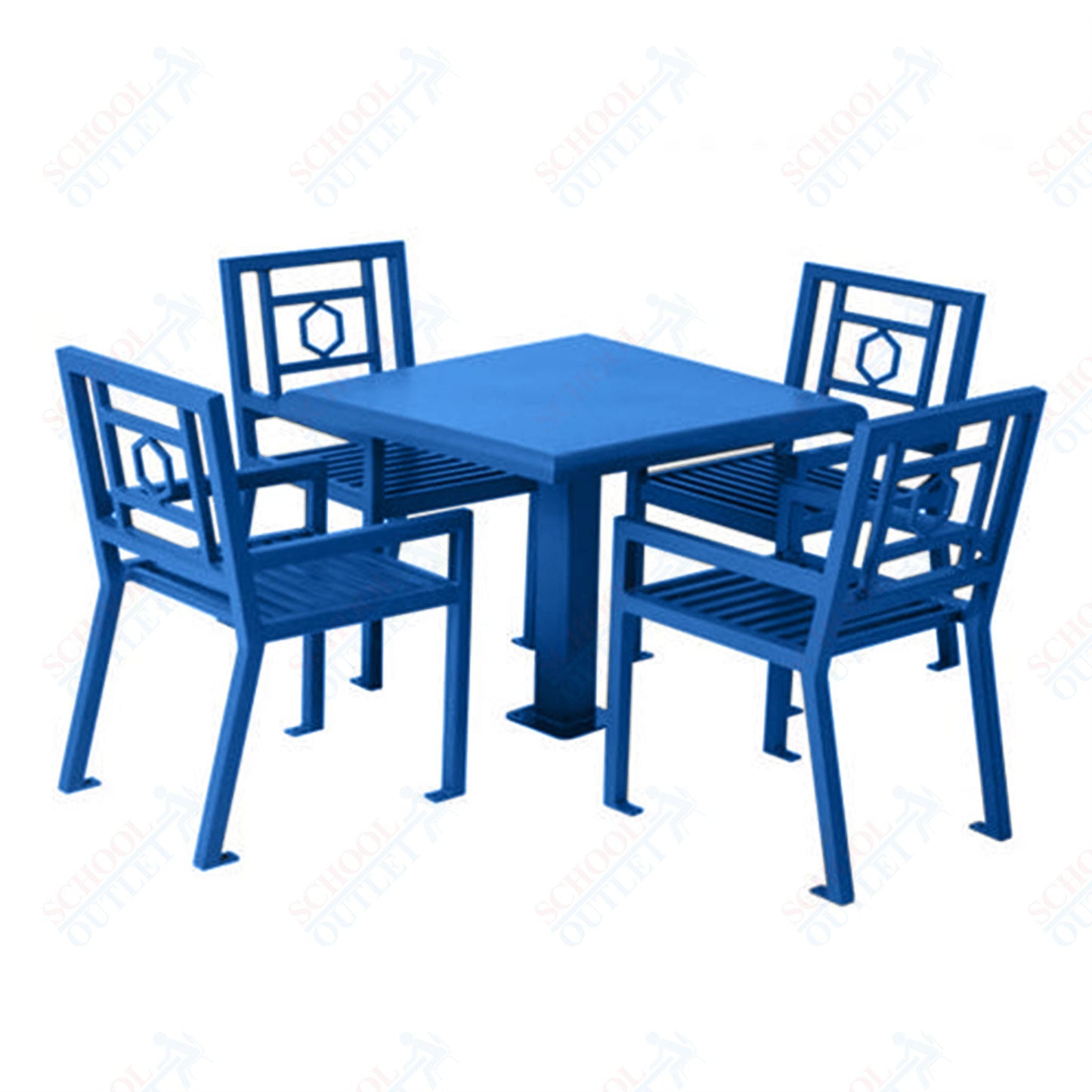 UltraPlay 36" Huntington Outdoor Square Table with 4 Chair set - SchoolOutlet