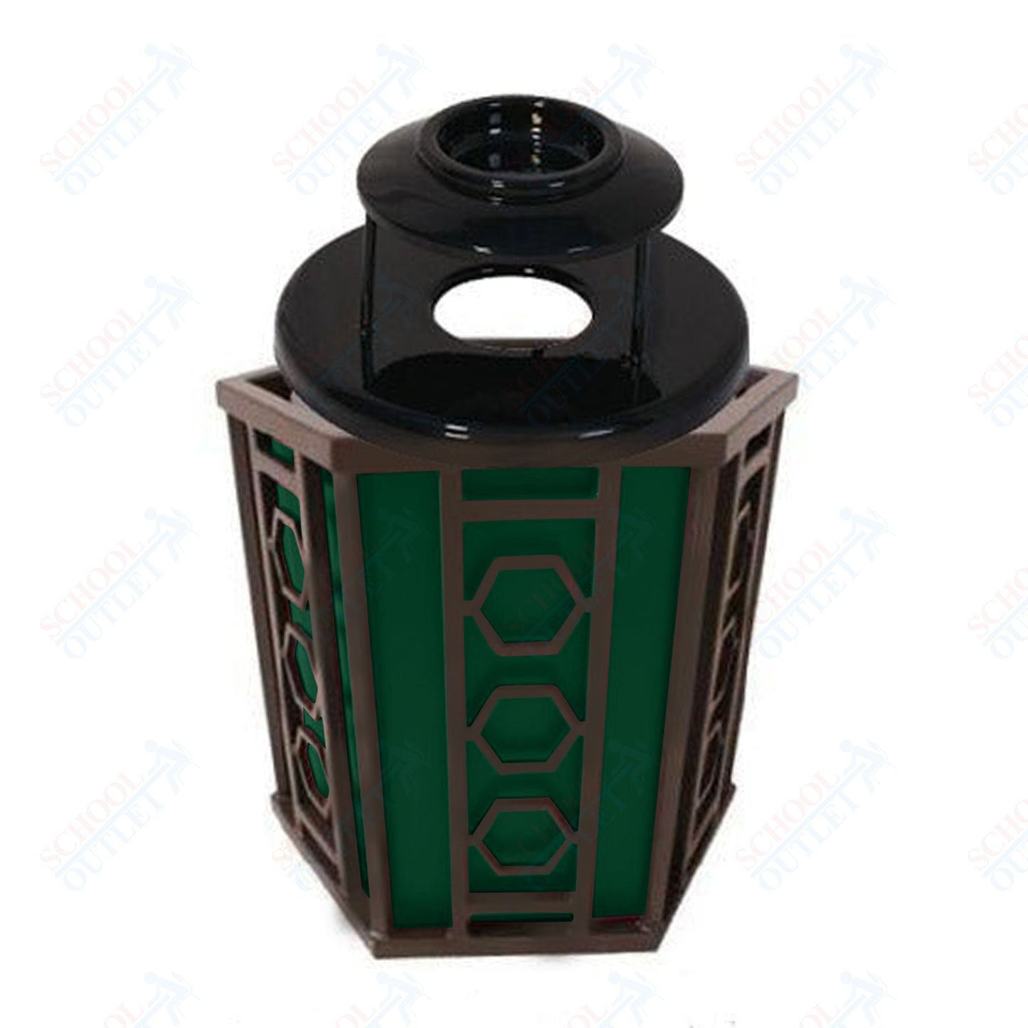 UltraPlay Huntington Trash Receptacle With Ash Urn Lid and Heavy Duty Plastic Liner - 32 Gallon - SchoolOutlet