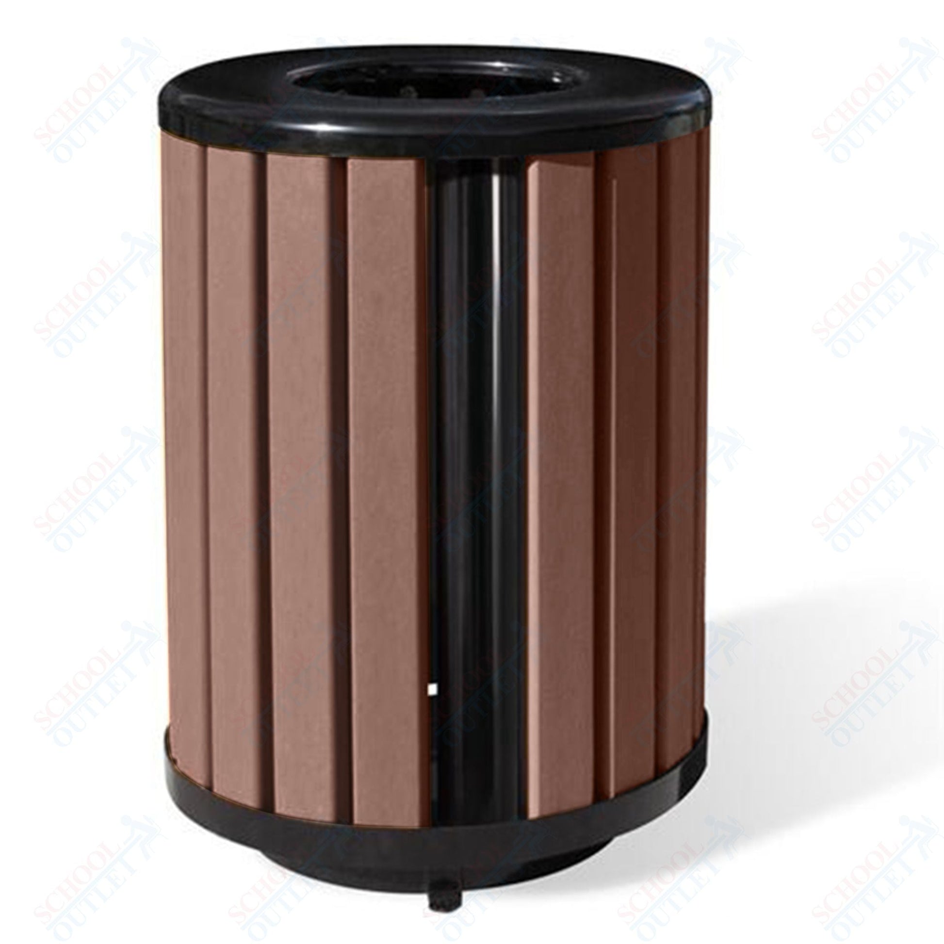 UltraPlay Richmond Recycled Outdoor Trash Receptacle - 32 Gallon - SchoolOutlet