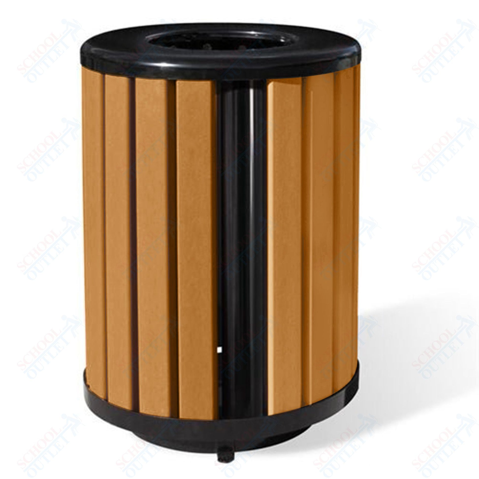 UltraPlay Richmond Recycled Outdoor Trash Receptacle - 32 Gallon - SchoolOutlet