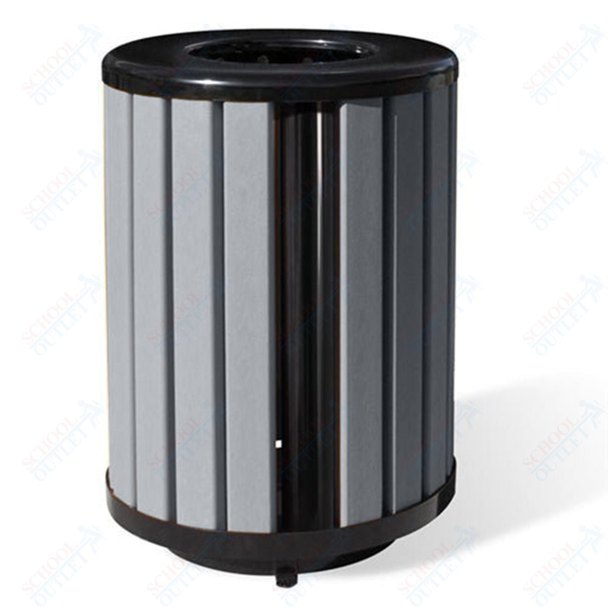 UltraPlay Richmond Recycled Outdoor Trash Receptacle - 32 Gallon - SchoolOutlet