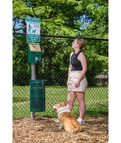 UltraPlay Dog Park Supplies All Aluminum Pet Waste Station (Playcore PLA-PBARK-467) - SchoolOutlet
