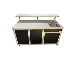 Food Service Cart with Portable Sink PLUS Serving Shelf (FSC-002)