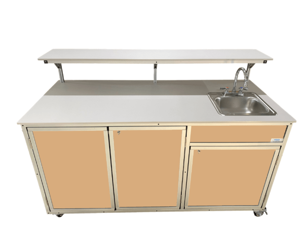 Food Service Cart with Portable Sink PLUS Serving Shelf (FSC - 002) - SchoolOutlet