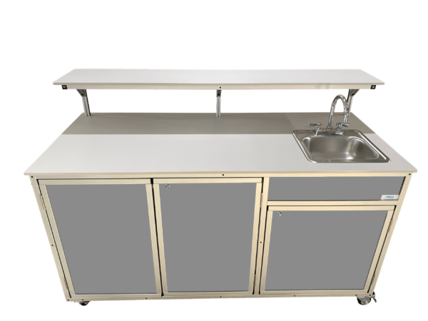 Food Service Cart with Portable Sink PLUS Serving Shelf (FSC - 002) - SchoolOutlet