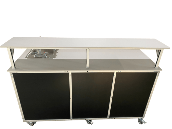 Food Service Cart with Portable Sink PLUS Serving Shelf (FSC - 002) - SchoolOutlet