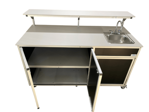 Food Service Cart with Portable Sink PLUS Serving Shelf (FSC - 002) - SchoolOutlet