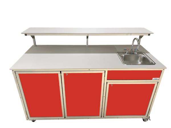 Food Service Cart with Portable Sink PLUS Serving Shelf (FSC - 002) - SchoolOutlet