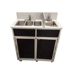 Portable Compact Three Concession Basins PLUS handwashing sink (NS-004S)