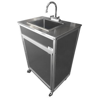 Single 6" Deep Basin Portable Sink with SS Countertop (NS - 009SS) - SchoolOutlet