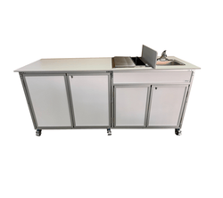 Self Contained Single Food Cart Basin With Ice Bin (NS-FSC-003)