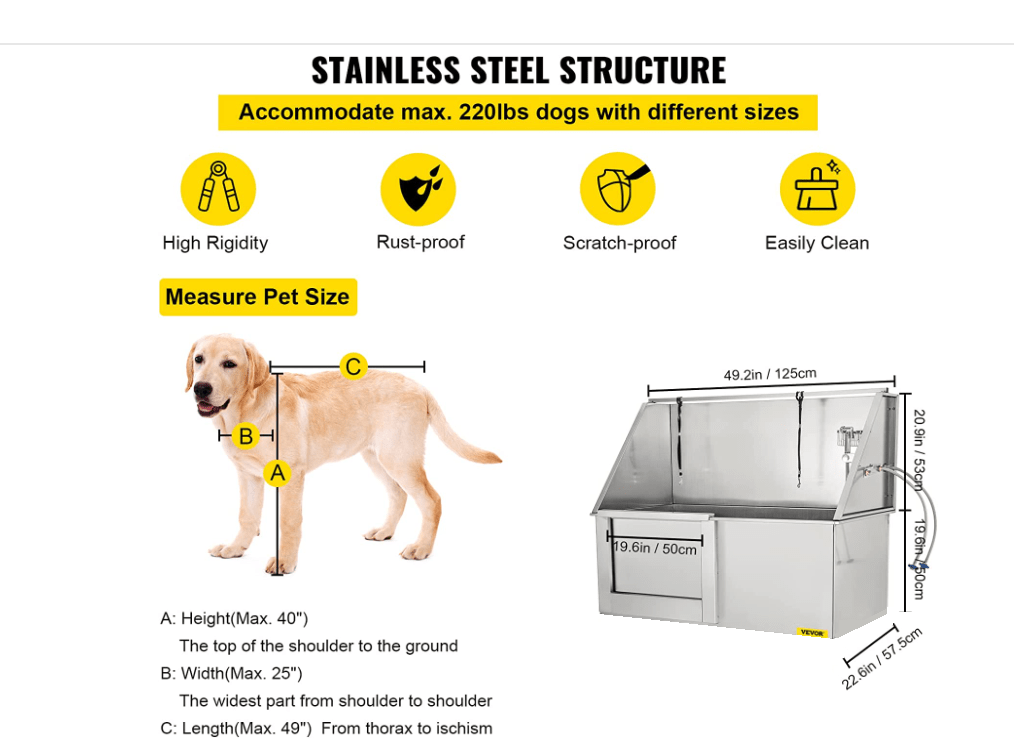 Mobile Large Portable Dog Washing Station (PDWS - 02) - SchoolOutlet