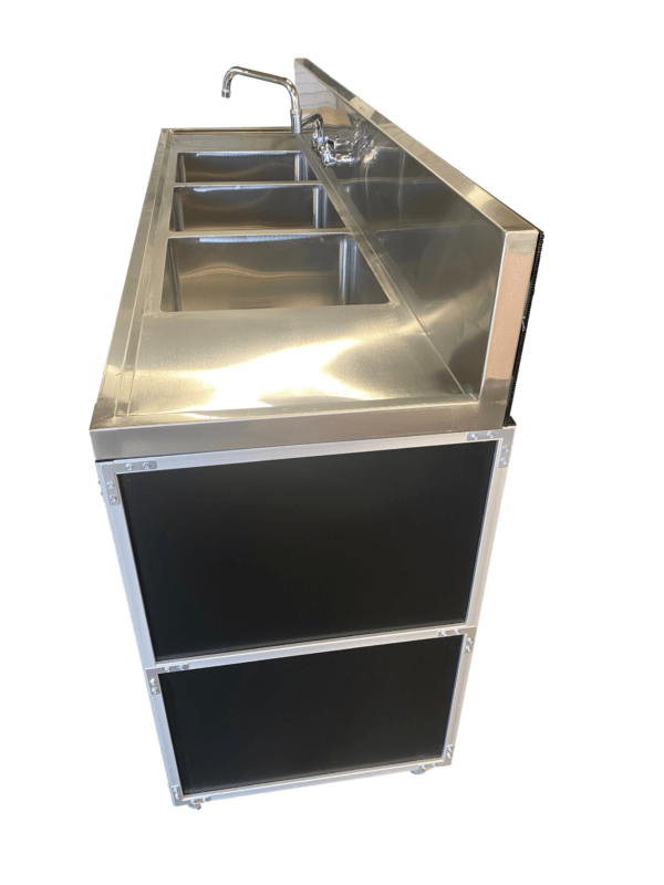 Commercial Three 12" Deep Basins w/Two Drainboards (PSE - 2003LA) - SchoolOutlet