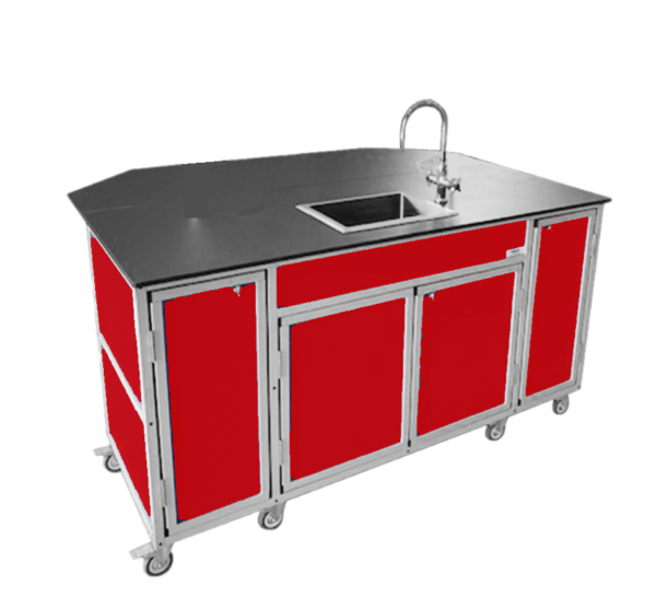 Portable Science Lab Workstation with Portable Sink PLUS Storage (PSE - 2042) - SchoolOutlet