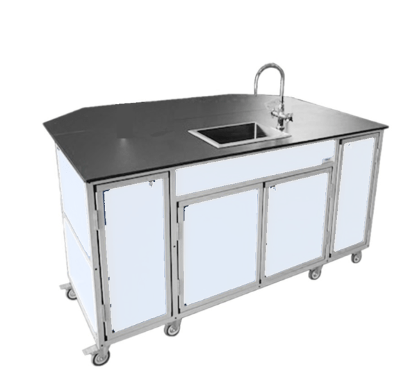 Portable Science Lab Workstation with Portable Sink PLUS Storage (PSE - 2042) - SchoolOutlet