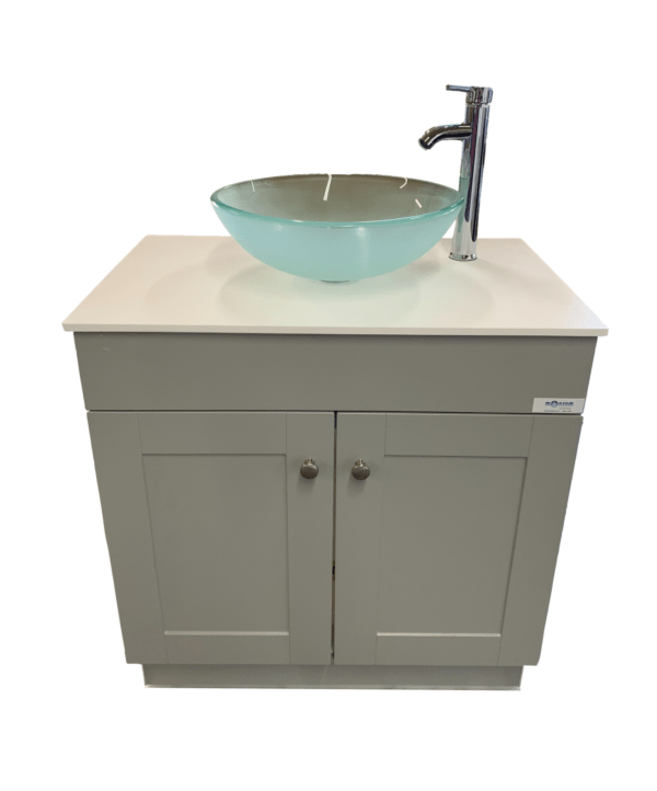 GRAY Wood Cabinet Single 6" Deep Basin Portable Sink (PSW - 007M - G) - SchoolOutlet