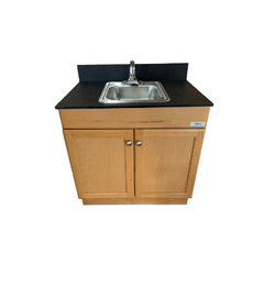 Self Contained Cabinet Single 6" Deep Basin Portable Sink (POR-PSW-007M-M)