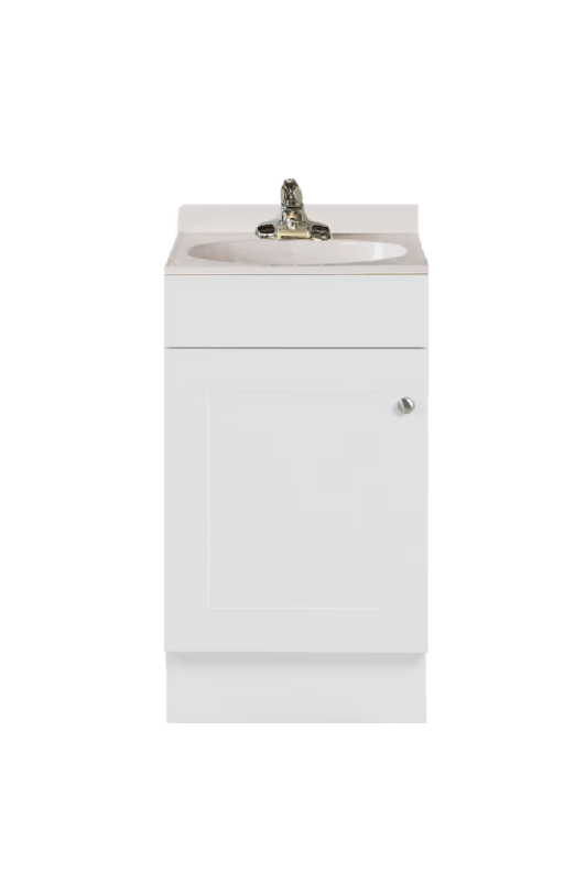 Wood Cabinet with Cultured Marble Top Portable Sink (Maple or White) (PSW - 009A) - SchoolOutlet