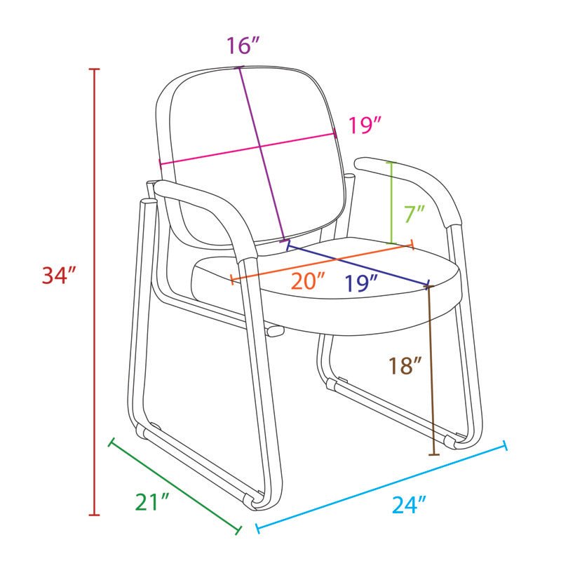 Regency Victor Guest and Reception Chair with Arms, Anti - Microbial/Anti - Bacterial Vinyl (403 - VAM - BK) - SchoolOutlet