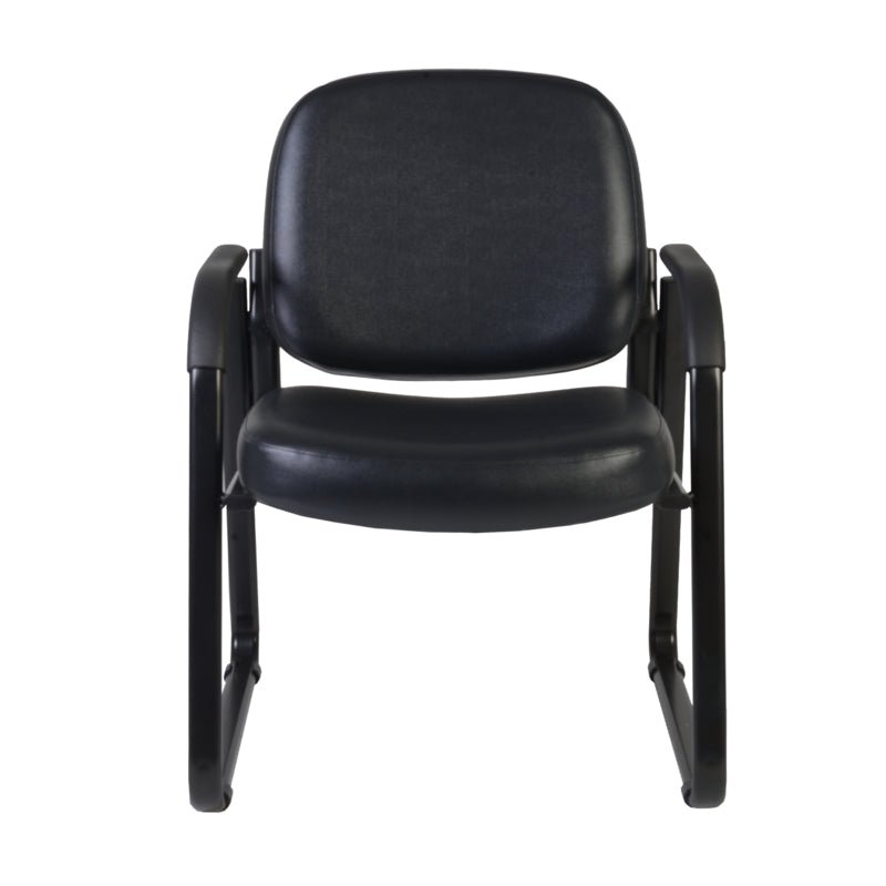 Regency Victor Guest and Reception Chair with Arms, Anti - Microbial/Anti - Bacterial Vinyl (403 - VAM - BK) - SchoolOutlet