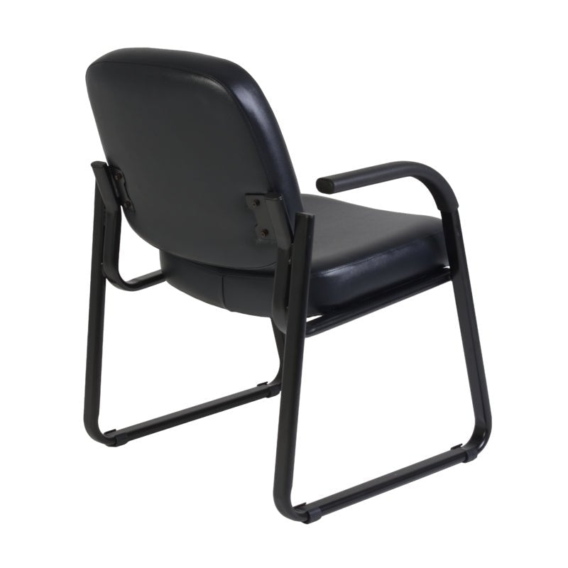 Regency Victor Guest and Reception Chair with Arms, Anti - Microbial/Anti - Bacterial Vinyl (403 - VAM - BK) - SchoolOutlet