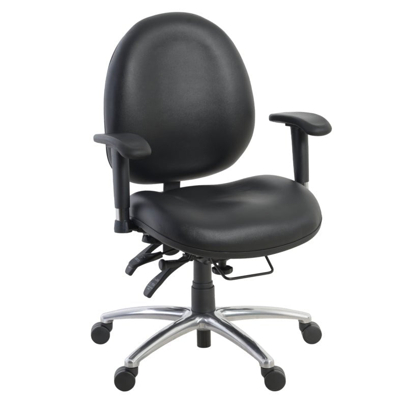 Regency Conley 24/7 Vinyl Office Chair Big & Tall 400lb Max Weight, Adjustable Back & Seat Height, with Wheels, Black (247 - VAM - BK) - SchoolOutlet