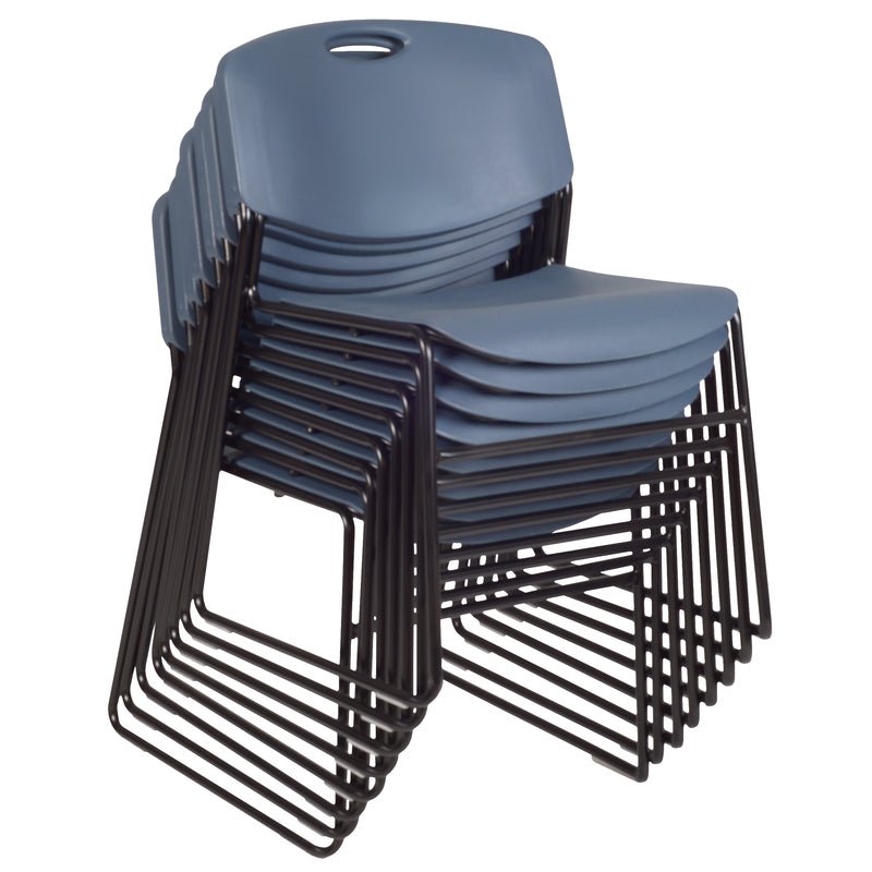 Regency Zeng Ultra Compact Metal Frame Armless Stackable Chair (Pack of 8) - SchoolOutlet