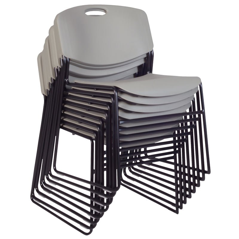 Regency Zeng Ultra Compact Metal Frame Armless Stackable Chair (Pack of 8) - SchoolOutlet