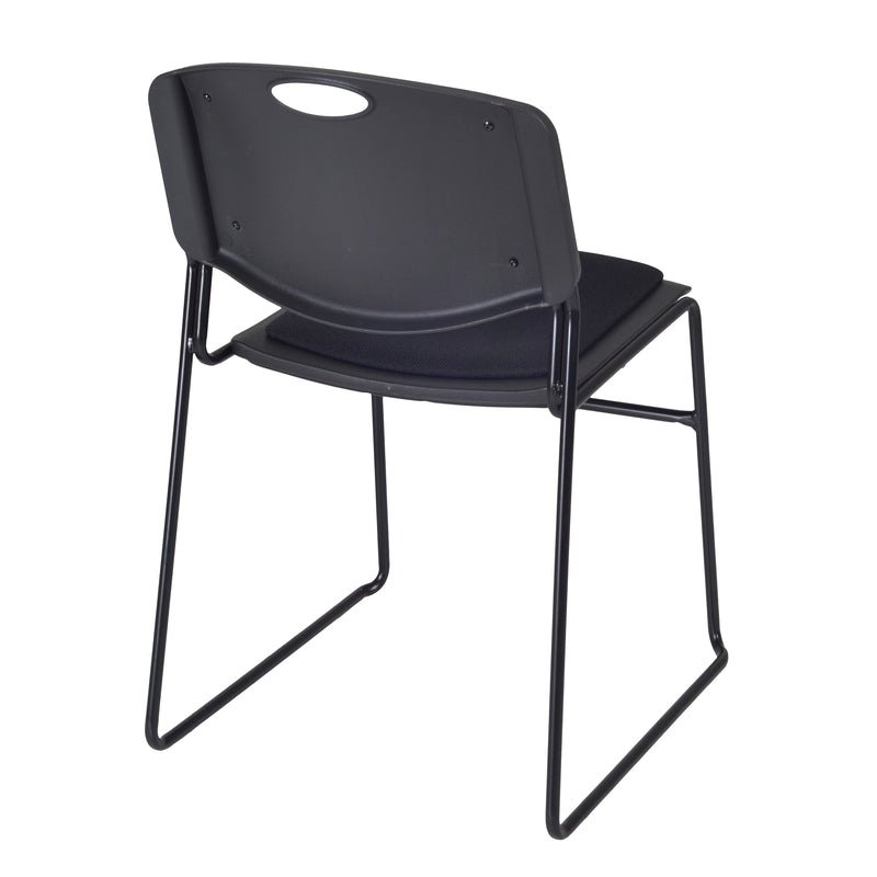 Regency Zeng Padded Support Stack Chair - Black (Pack of 4) - SchoolOutlet