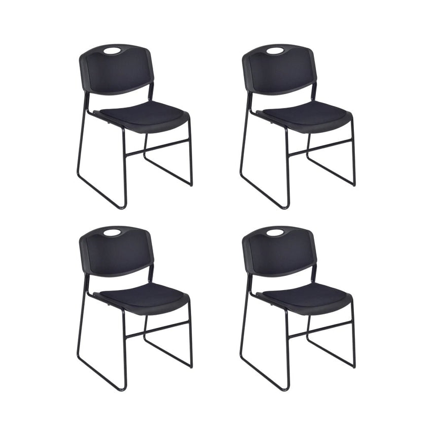 Regency Zeng Padded Support Stack Chair - Black (Pack of 4) - SchoolOutlet