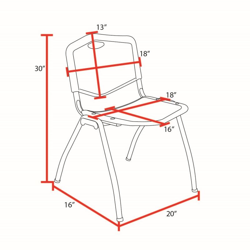 Regency M Lightweight Stackable Sturdy Breakroom Chair (Pack of 40) - SchoolOutlet