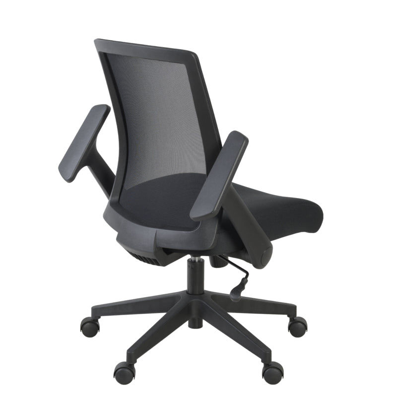 Regency Squire Ergonomic Task Mesh Office Swivel Chair with Flip Up Arms (5401BK) - SchoolOutlet