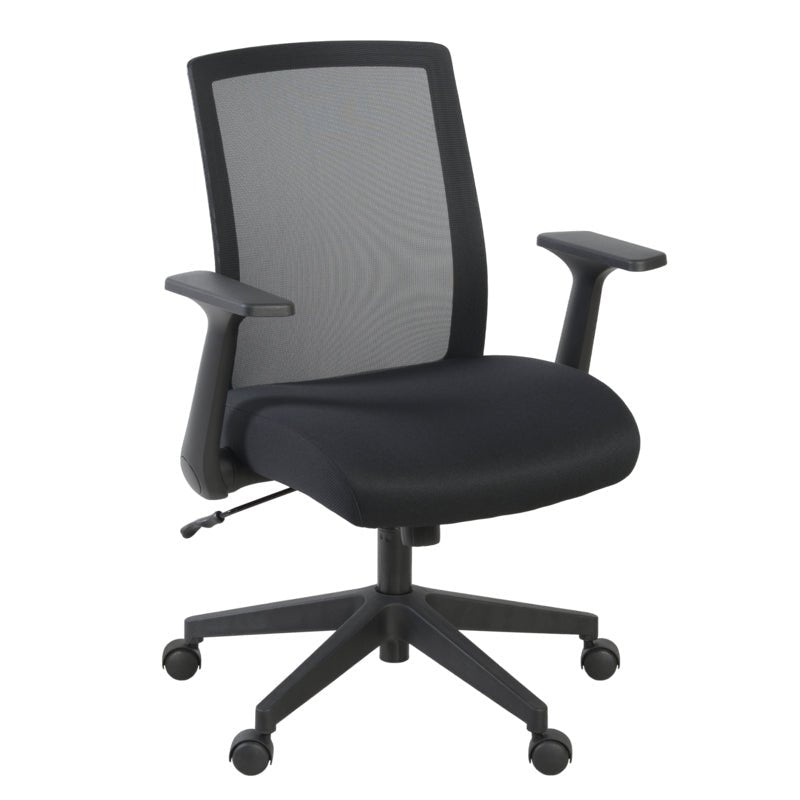 Regency Squire Ergonomic Task Mesh Office Swivel Chair with Flip Up Arms (5401BK) - SchoolOutlet