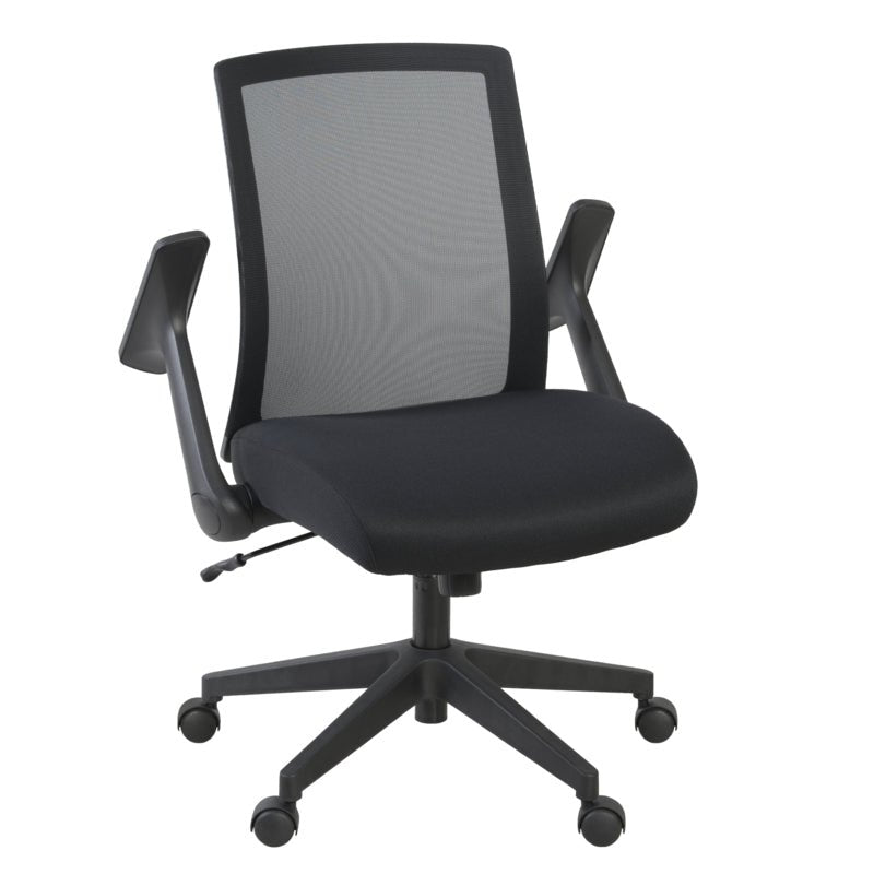 Regency Squire Ergonomic Task Mesh Office Swivel Chair with Flip Up Arms (5401BK) - SchoolOutlet