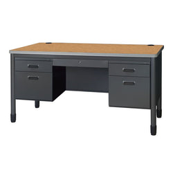 Regency Mesa Steel Double Pedestal Teacher's Office Desk with Center Drawer 60" x 30" (66266DPCDMO)