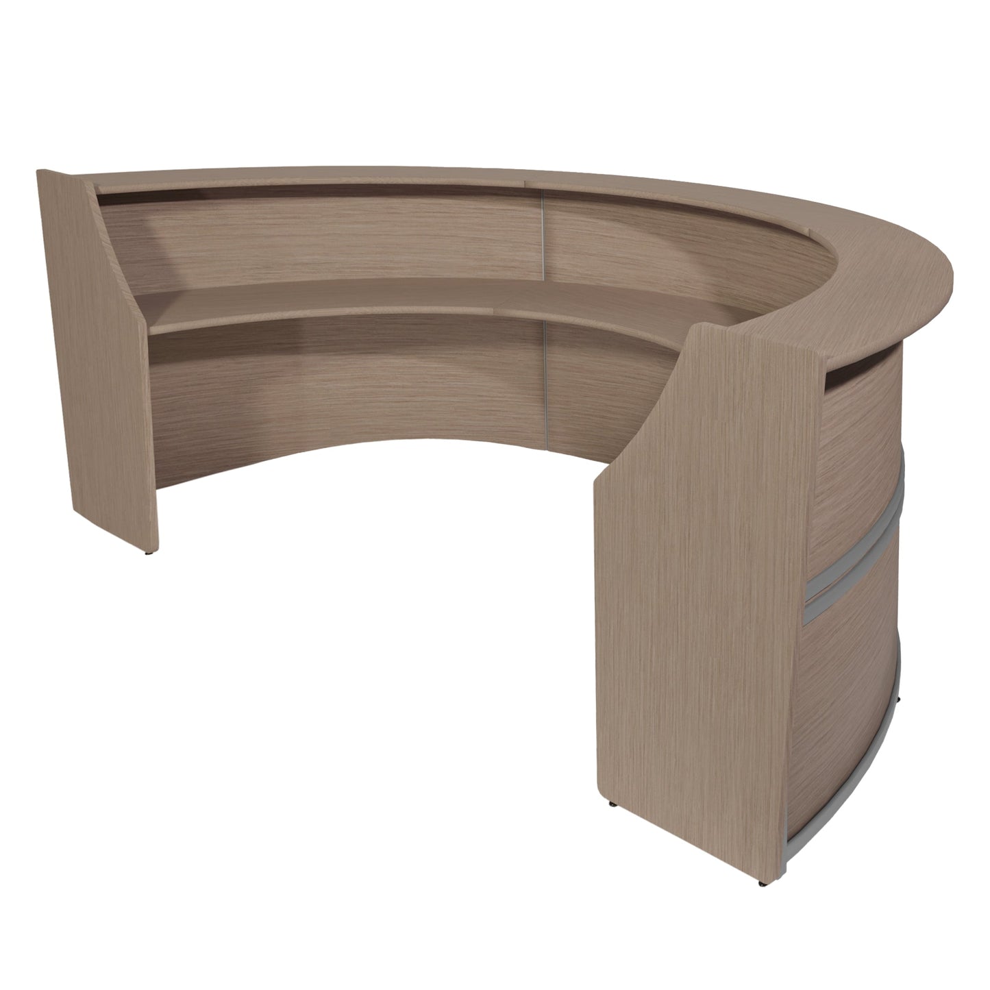 Regency Marque Triple - Unit Reception Curved Desk Workstation 143.50"W x 71"D - SchoolOutlet