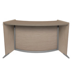 Regency Marque Curved ADA Compliant Reception Station Standalone or Add-On- Noble Oak - 42"W x 32"H