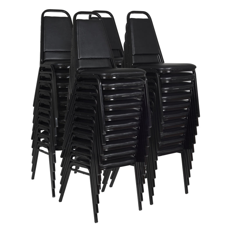 Regency Dining Cushioned Restaurant Stackable Chair (Pack of 40) - Black - SchoolOutlet