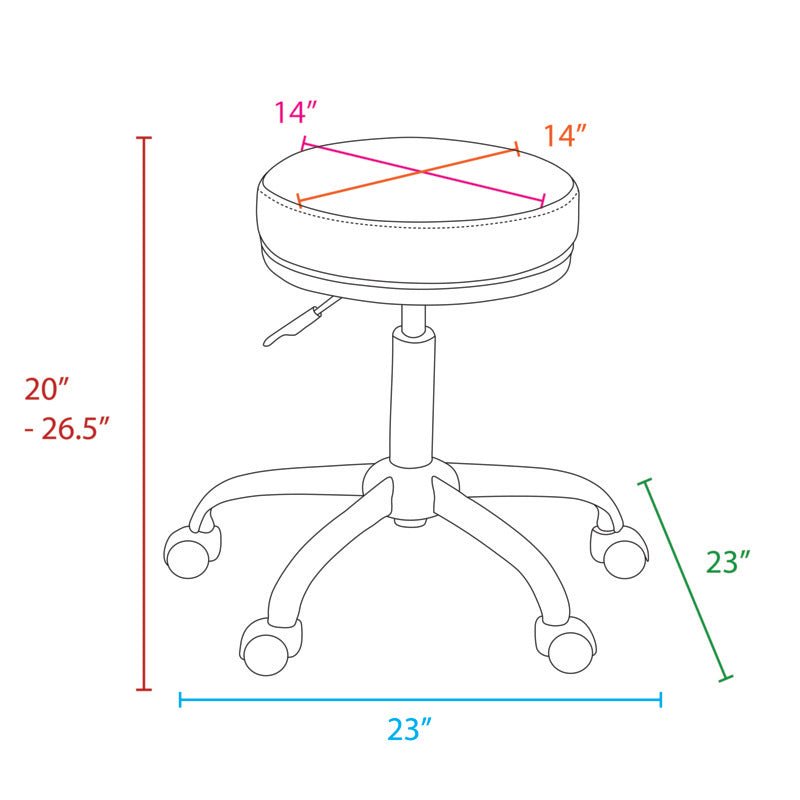 Regency ComfortCare Armless Medical Stool, TAA Compliant (902 - VAM - BK) - SchoolOutlet