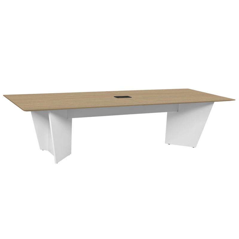 Regency Array 120"L Conference Table with Power Data Grommet - Noble Oak Top - SchoolOutlet