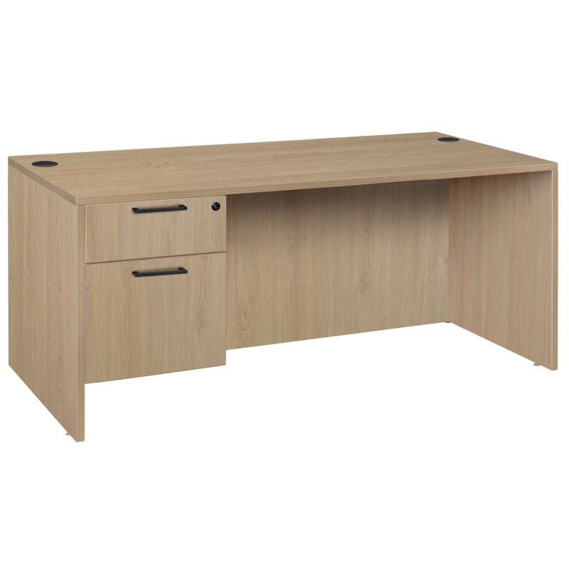 Regency Legacy 66 x 30 in. Executive Desk with Single Pedestal Drawer Unit - Noble Oak - SchoolOutlet