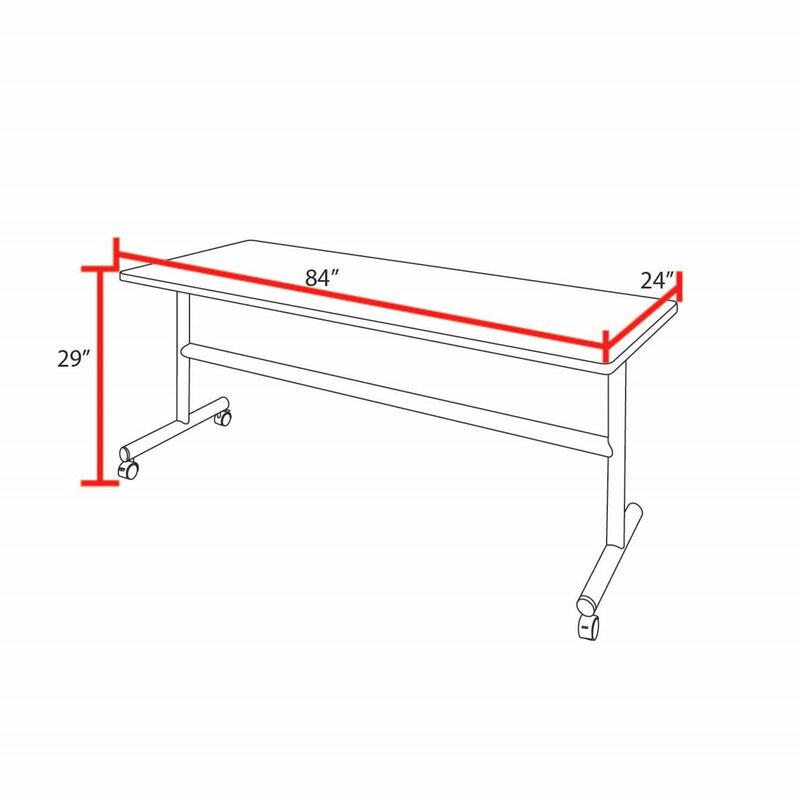 Regency Kobe 84 x 24 in. Flip - Top Training Nesting Table - SchoolOutlet