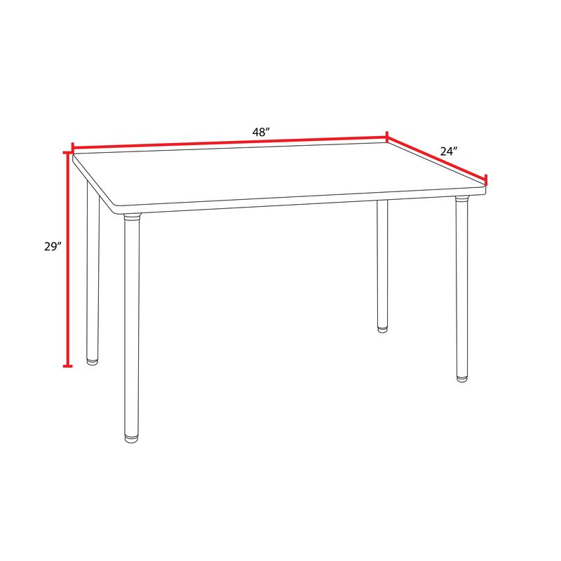 Regency Kee 48 x 24 in. Folding Training Seminar Table with Black Legs - SchoolOutlet