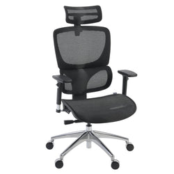 Regency Omega Mesh O-2 Tech Ergonomic Management Office Chair with Headrest/Adjustable Lumbar Support (OMG002BK)