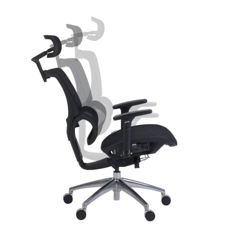 Regency Omega Mesh O - 2 Tech Ergonomic Management Office Chair with Headrest/Adjustable Lumbar Support (OMG002BK) - SchoolOutlet