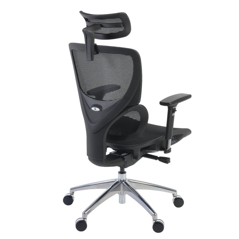 Regency Omega Mesh O - 2 Tech Ergonomic Management Office Chair with Headrest/Adjustable Lumbar Support (OMG002BK) - SchoolOutlet